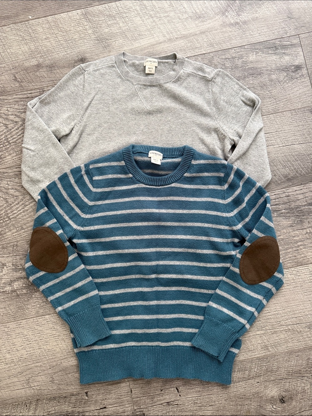 Lot of J.Crew boys cotton sweaters sz small 6-7 years gray blue brown